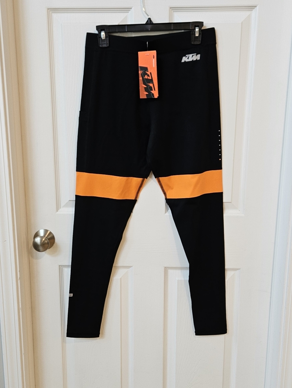 KTM Ready To Race Womens Leggings M NWT Black Orange Moto Compression Tights